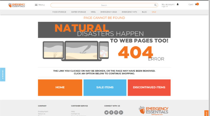 Emergency Essentials Website